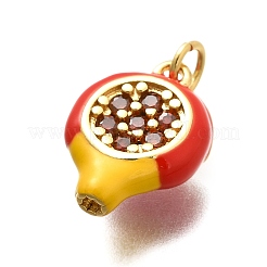 Pendentifs avec zircon cubiques à micro-pavés en laiton&nbsp;KK-C087-16G