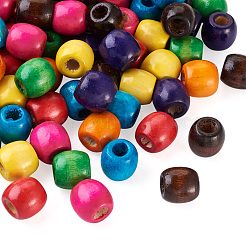 240 pièce de perles en bois d'érable naturel teintées en 8 couleurs&nbsp;WOOD-CD0001-06B-LF