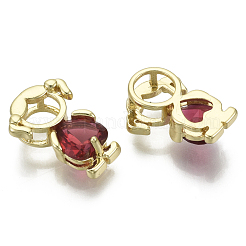 Colgantes de Latón Cubic Zirconia&nbsp;ZIRC-N039-035-NF