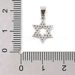 Colgante micropavé cubic zirconia de latón&nbsp;KK-P299-14P