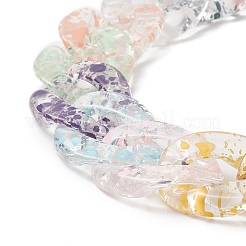 Transparente Curban-Kettentaschengriffe aus Acryl&nbsp;AJEW-BA00102
