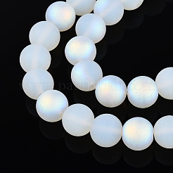 Mattierte Glasperlenstränge aus Jadeimitat&nbsp;LS-GLAA-T032-J10mm-MBB02