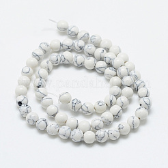 Fili di perline howlite sintetico&nbsp;G-T053-8mm-01-1