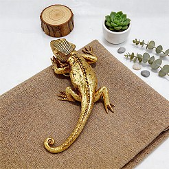 Figurines décoratives de lézards en résine et fer&nbsp;DJEW-WH0016-97