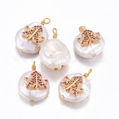 Pendenti con perle d'acqua dolce coltivate naturali&nbsp;PEAR-L027-57