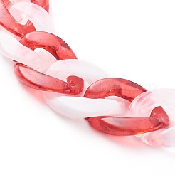 Zweifarbige transparente Panzerketten-Handygurte aus Acryl&nbsp;HJEW-JM00453-01
