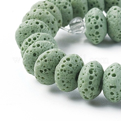Brins de perles de pierre de lave naturelle&nbsp;G-F671-01A-06