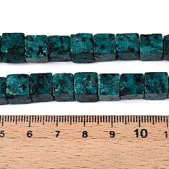 Gefärbte natürliche Sesam Jaspis / Kiwi Jaspis Perlen Stränge&nbsp;G-T139-8x8-42C