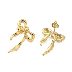 Boucles d'oreilles à tige en acier inoxydable 304 avec nœud papillon pour femme&nbsp;EJEW-U020-20G
