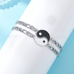 2 bracelet à maillons en alliage émaillé&nbsp;BJEW-JB12952