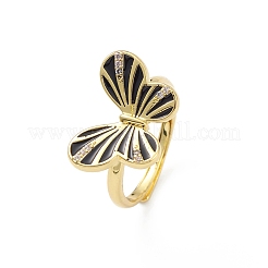 Verstellbarer Emaille-Schmetterlingsring&nbsp;RJEW-K240-02G