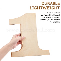 Nummer 1 formen unfertige Holzscheiben&nbsp;DIY-GA0001-14