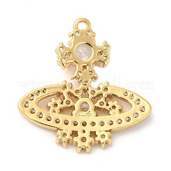 Ciondoli in ottone con placcatura a cremagliera con pavé di zirconi&nbsp;KK-R150-05G