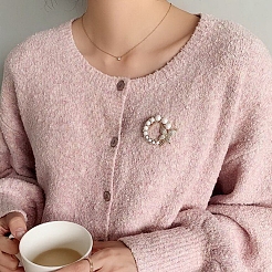Legierung Rhinestone-Brosche&nbsp;LS-PW-WG78135-01