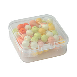 70 Stück gummierte Acrylperlen&nbsp;MACR-FS0001-71D