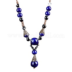 Collane con perline a forma di goccia in lega e porcellana per le donne&nbsp;FS-WG9463F-02