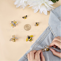 6 pieza de 6 estilos de alfileres de esmalte de abejas&nbsp;JEWB-WR0001-15
