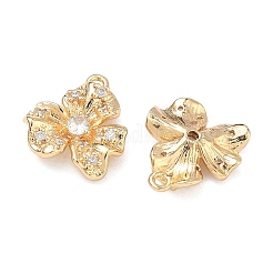 Pendenti in zirconi cubici trasparenti in micro pavè di ottone&nbsp;KK-T080-19B-G