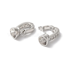 Messing Micro Pave klare Zirkonia Falte über Verschlüsse&nbsp;KK-H483-01P