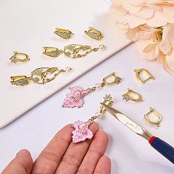 3 par de pendientes de aro de latón de 3 estilos&nbsp;KK-SZ0003-80