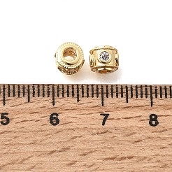 Messing Micro Pave klare Zirkonia Perlen&nbsp;KK-N289-10G