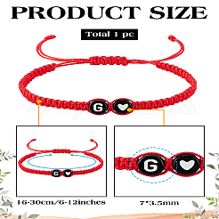 1 bracelet tressé en nylon réglable pour femmes et hommes&nbsp;BJEW-LP0001-31B-G