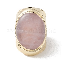 Bague de manchette ouverte ovale irrégulière en pierres précieuses&nbsp;RJEW-I082-11G
