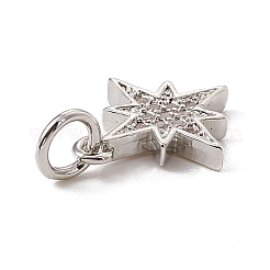 Adornos de latón micropavé de circonia cúbica&nbsp;ZIRC-F132-02P