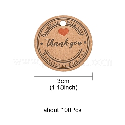 100 etichetta regalo da appendere in carta a pois rotondi a tema Ringraziamento&nbsp;CDIS-YW0001-10A