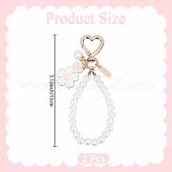 2 porte-clés pendentif en alliage émaillé&nbsp;KEYC-CN0001-15