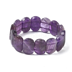 Bracelets extensibles en perles d'améthyste naturelle pour femmes et hommes&nbsp;BJEW-I323-02D