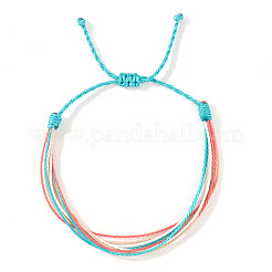 Verstellbare geflochtene Armbänder aus Kunstfaser und Plüschkordel AK4281-9