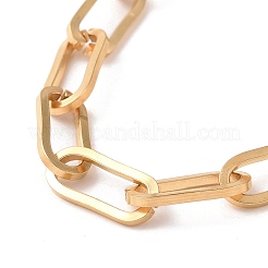 Bracciale a catena con graffetta in acciaio inossidabile 304 con placcatura sotto vuoto in PVD per uomo e donna&nbsp;BJEW-E031-04G-02