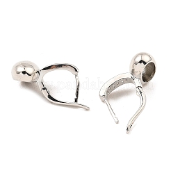 Orecchini a cerchio in ottone con zirconi cubici&nbsp;EJEW-G362-03P
