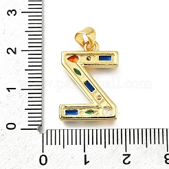 Pendenti in zirconi cubici trasparenti in micro pavè di ottone&nbsp;KK-G521-01G-Z-01