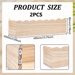 Rechteckige Präsentationsständer für Actionfiguren aus Holz&nbsp;AJEW-WH0460-089