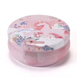 Bougies en fer blanc imprimées licorne rose&nbsp;DIY-P009-A08