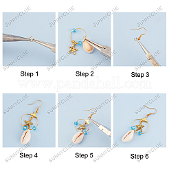 DIY-Sets zum Basteln von Ohrringen mit Strandmotiven&nbsp;DIY-SC0013-78G