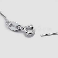 Collane a catena a maglie quadrate in argento sterling rodiato anti-ossidazione 925&nbsp;STER-F039-40cm-05P