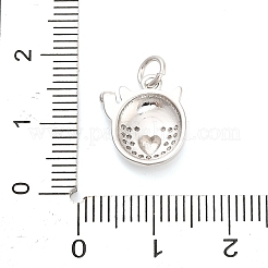 Pendentifs avec zircon cubiques à micro-pavés en laiton&nbsp;KK-H527-21P