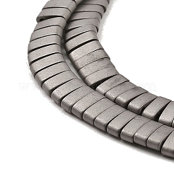 Brins de perles d'hématite synthétiques non magnétiques givrées électrolytiques&nbsp;G-G089-A01-09