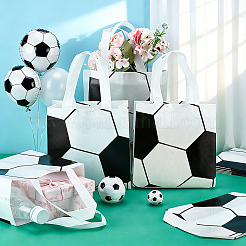 30 sac en tissu non tissé imprimé football avec poignée&nbsp;ABAG-PH0002-01A