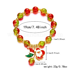 Braccialetti con ciondoli in lega smaltata natalizi&nbsp;FS-WGDAB1C-01