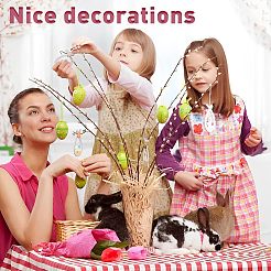 6 pièce d'œufs de simulation en bois vierge de 6 couleurs&nbsp;DIY-FH0005-09