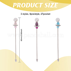 27 Stück 3 Stile Eisenkopfstifte&nbsp;DIY-GO00010