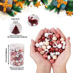 100 Stück 5 weihnachtliche Stile&nbsp;WOOD-BT0001-07