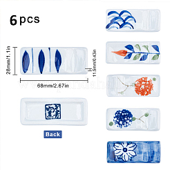 4 supporto per bacchette in porcellana in stile 4 pezzi&nbsp;DJEW-CP0001-03