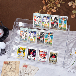 5-stufiger PA-Kunststoff-Displayständer für Minikarten&nbsp;DJEW-WH0028-002B