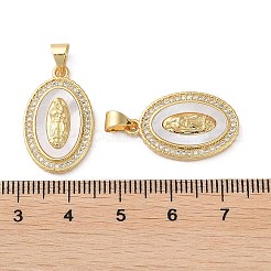 Colgante micropavé cubic zirconia de latón&nbsp;KK-D057-04G