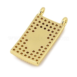 Pendentifs religieux en laiton sertis de micro-pavés de zircone cubique transparente&nbsp;KK-L268-026G-03
